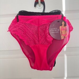 Adore Me Pink Lace Panty Set -Medium